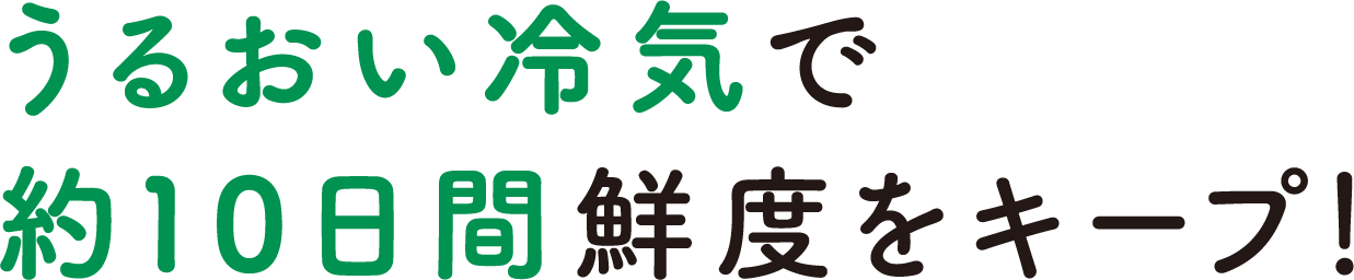 うるおい冷気で約10日間鮮度キープ