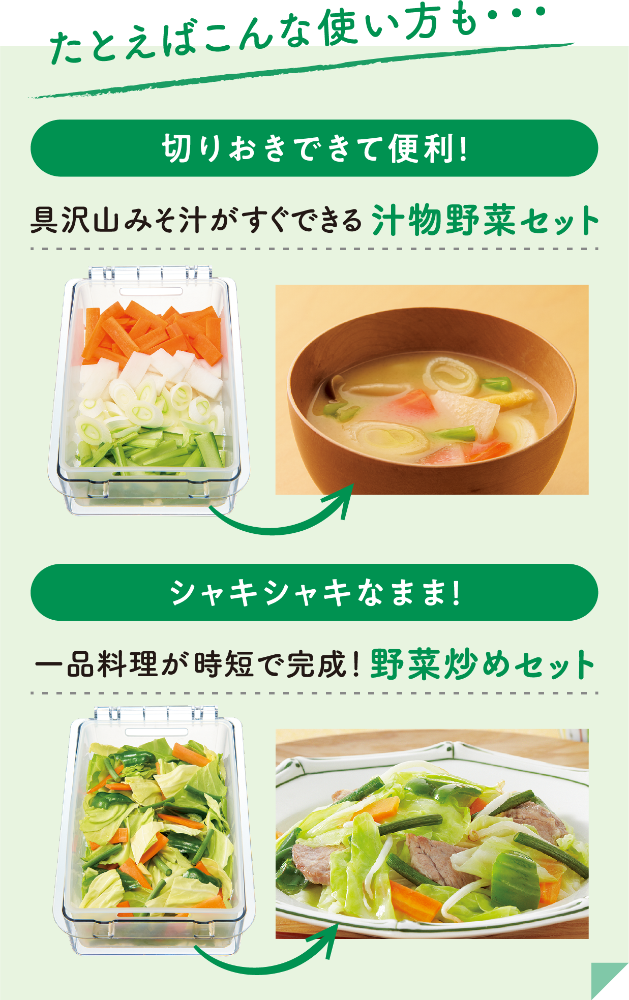 具沢山みそ汁がすぐできる汁物野菜セット