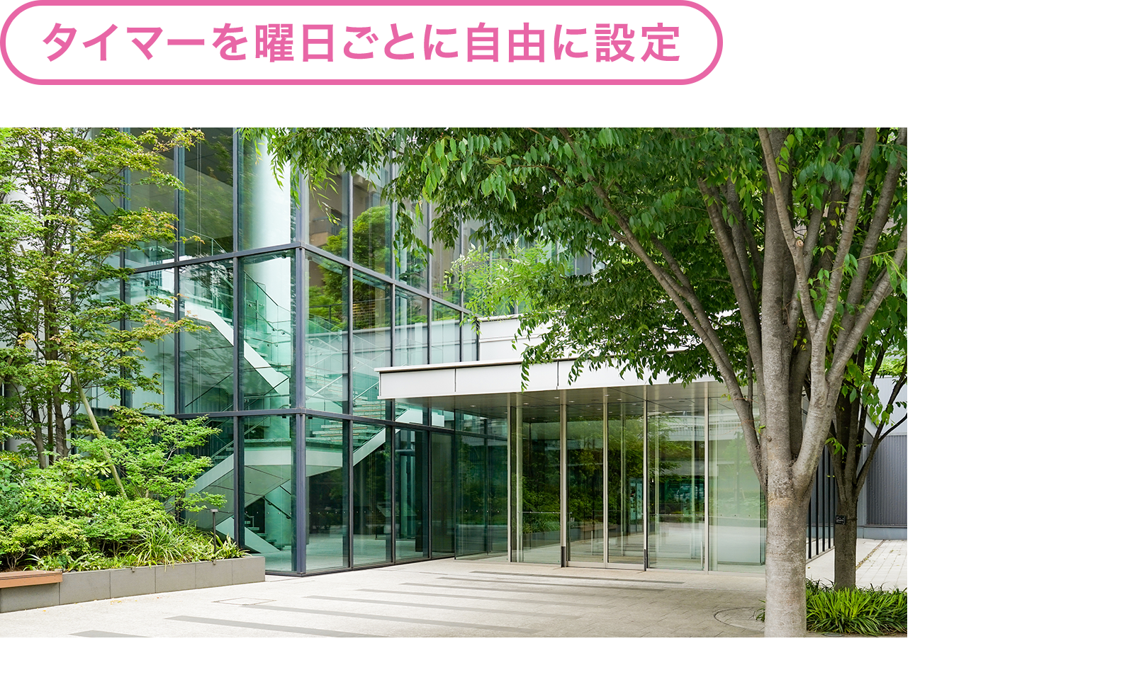 タイマーを曜日ごとに自由に設定